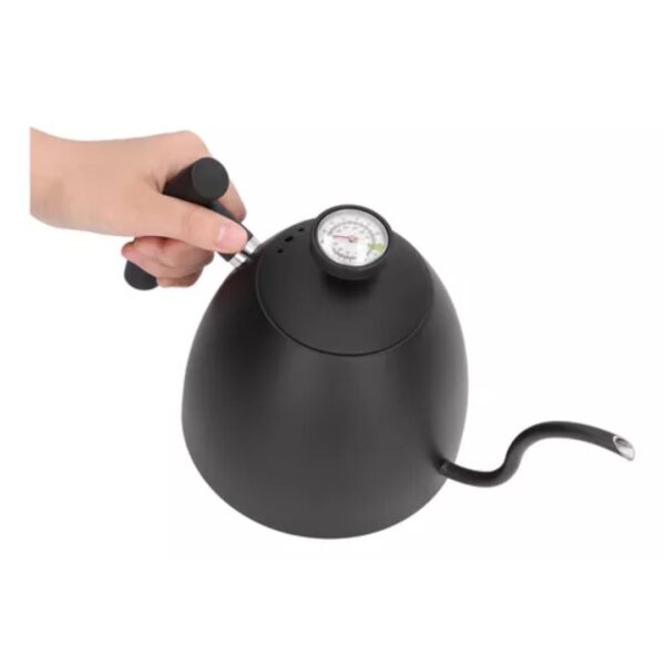jarra cuello de ganso - Kettler Negra elegante con termómetro uso